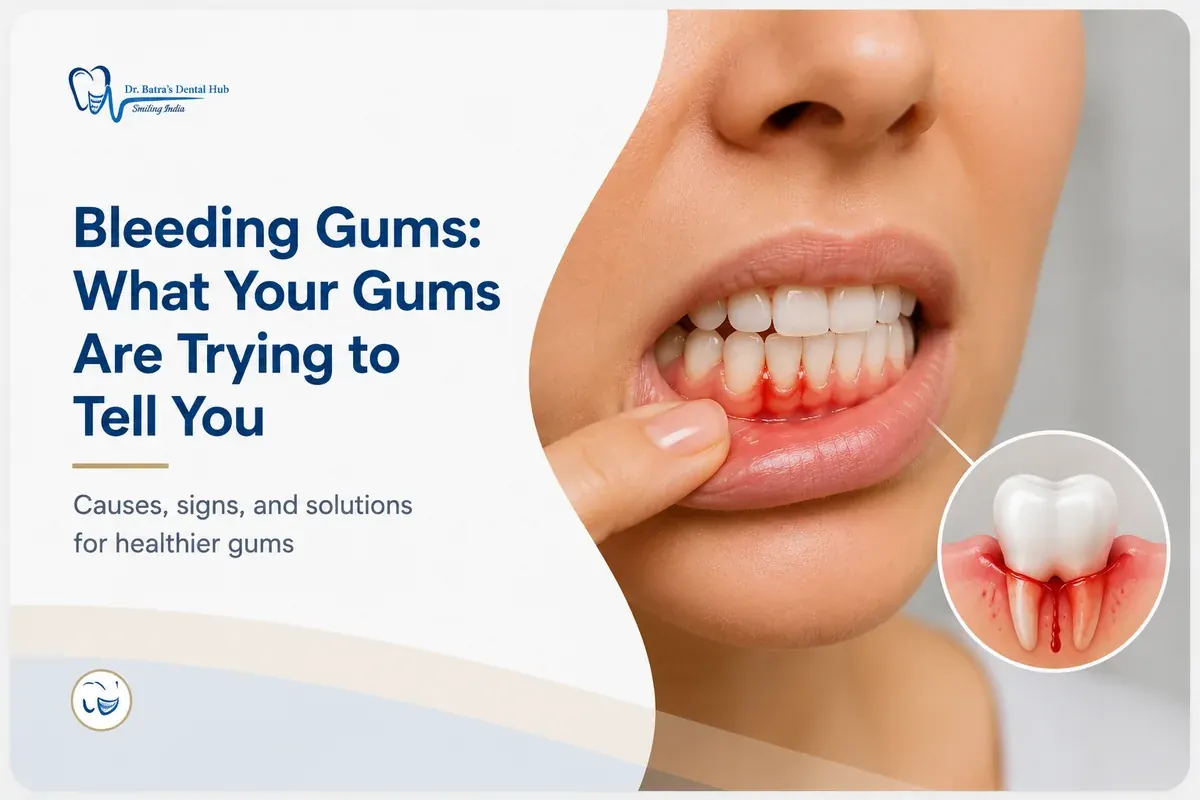 Bleeding Gums: What Your Gums Are Trying to Tell You — Dr Batra's Dental Hub, South Bopal