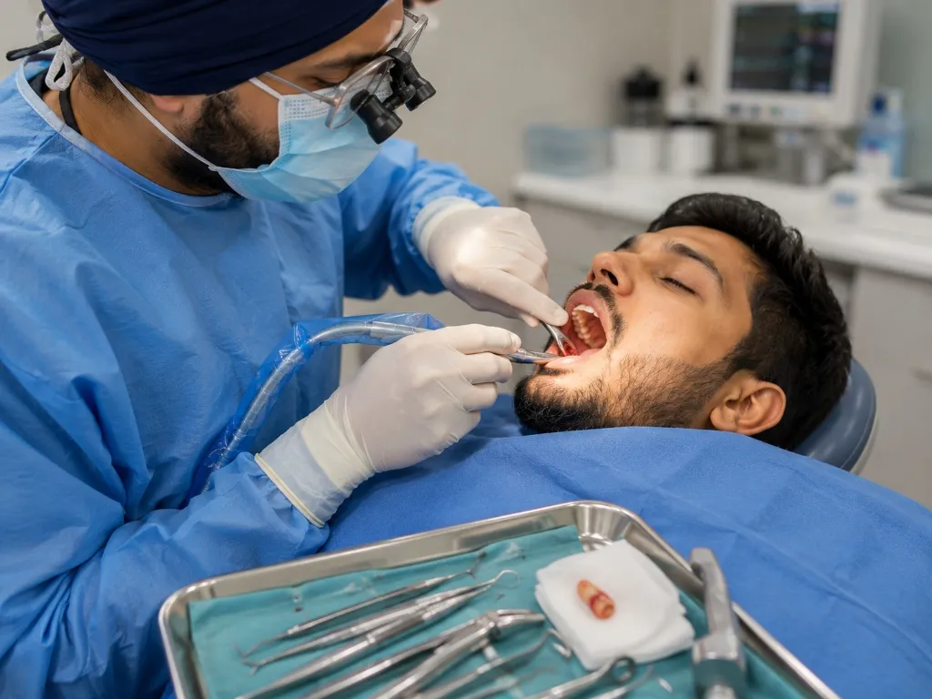 Specialist Dentist performing dental treatment at Dr Batra's Dental Hub