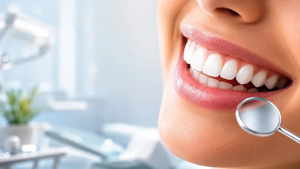 Patient reviewing her smile after treatment at Dr Batra's Dental Hub, South Bopal, Ahmedabad