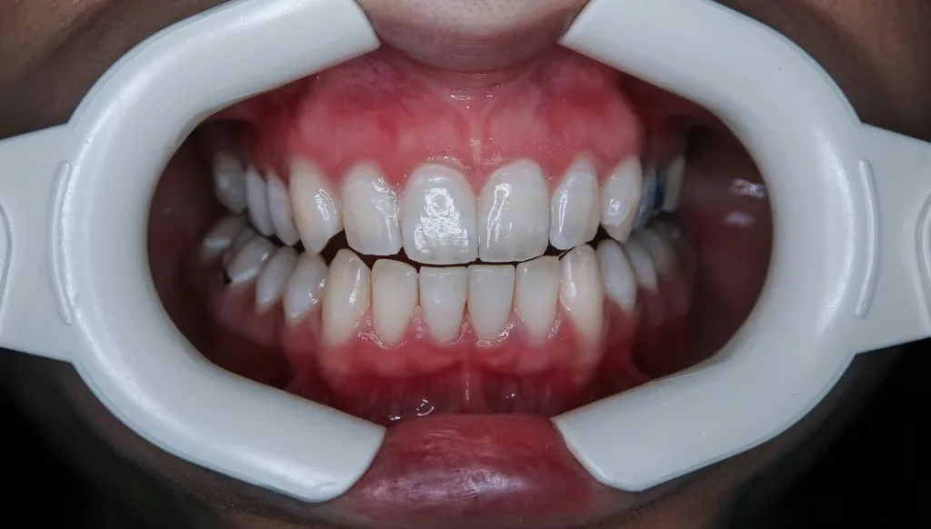 Aligned smile following orthodontic treatment at Dr Batra's Dental Hub, Ahmedabad